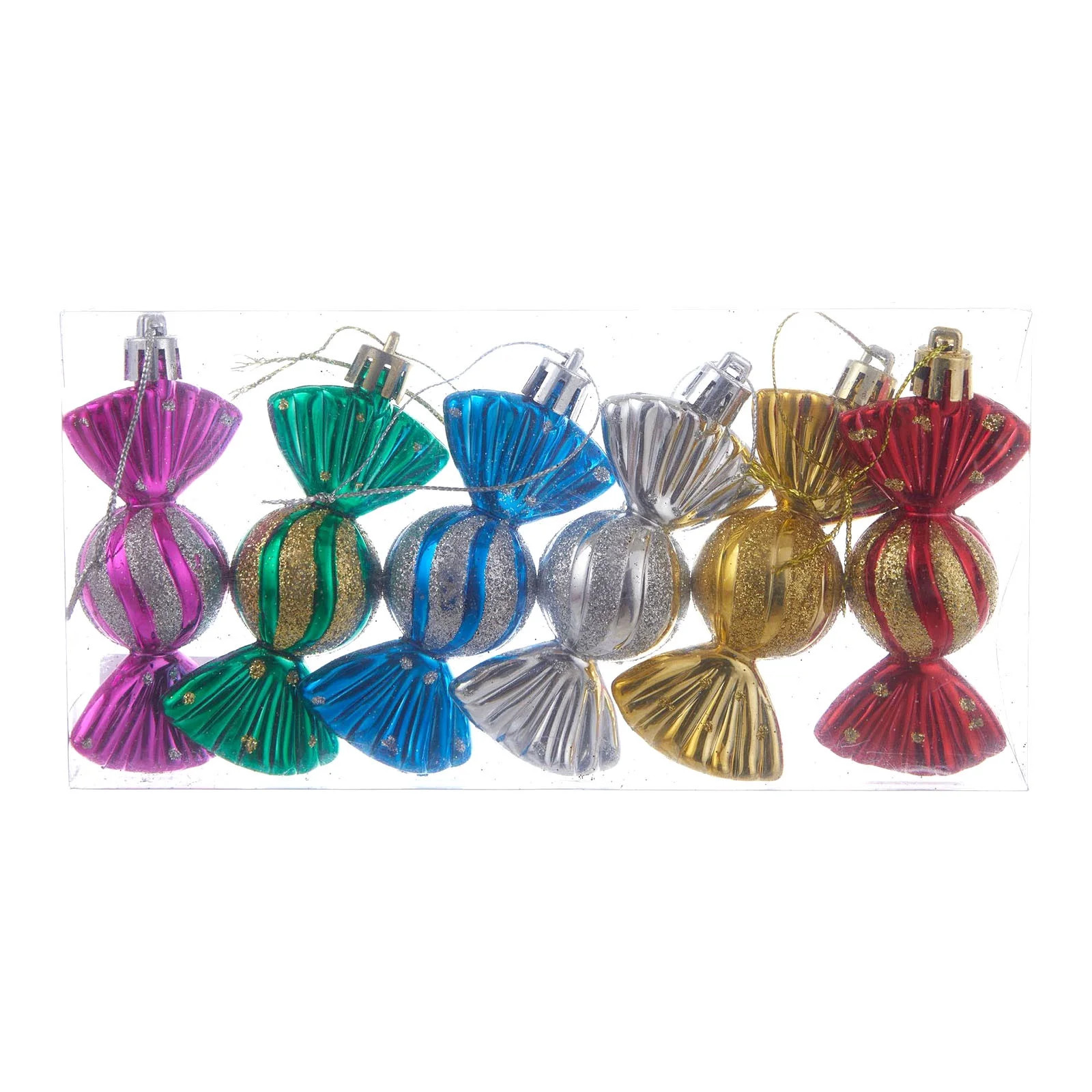 Moocorvic Christmas Candy Ornament 6 Pcs Plastic Candy Cane Christmas Decorations Lollipop Orname... | Walmart (US)