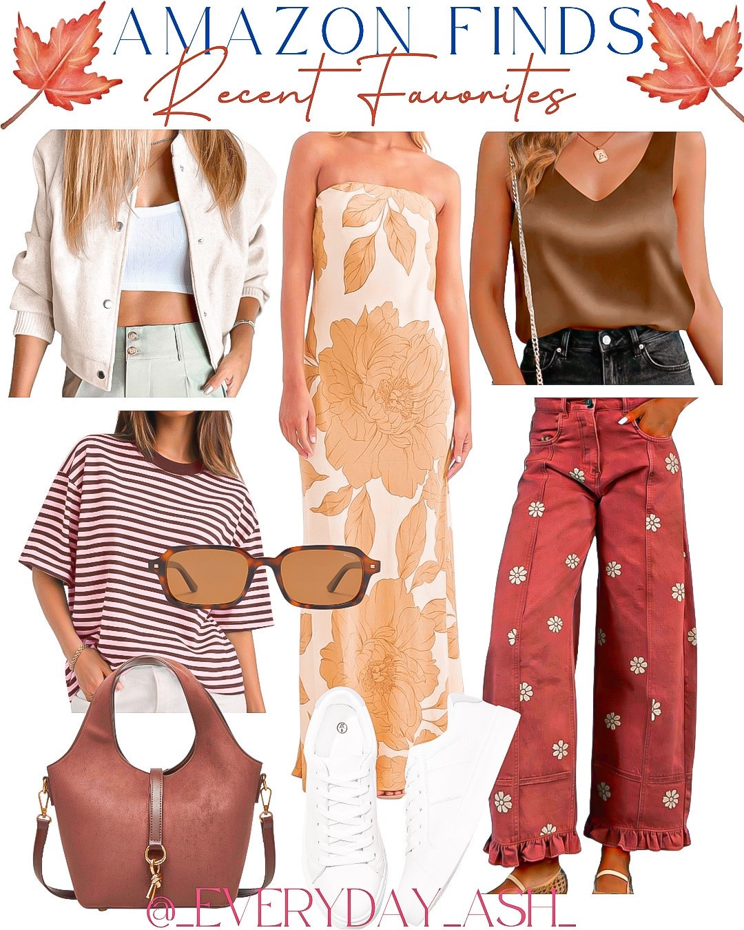 Amazon // recent favorites 💛🍂

Fall jacket, yellow gown, wedding guest dress, silk tank top, floral jeans, fall fashion, fall outfits, white sneakers, fall purse, casual shirts, sunglasses

#LTKgrwm #LTKootd #LTKWedding