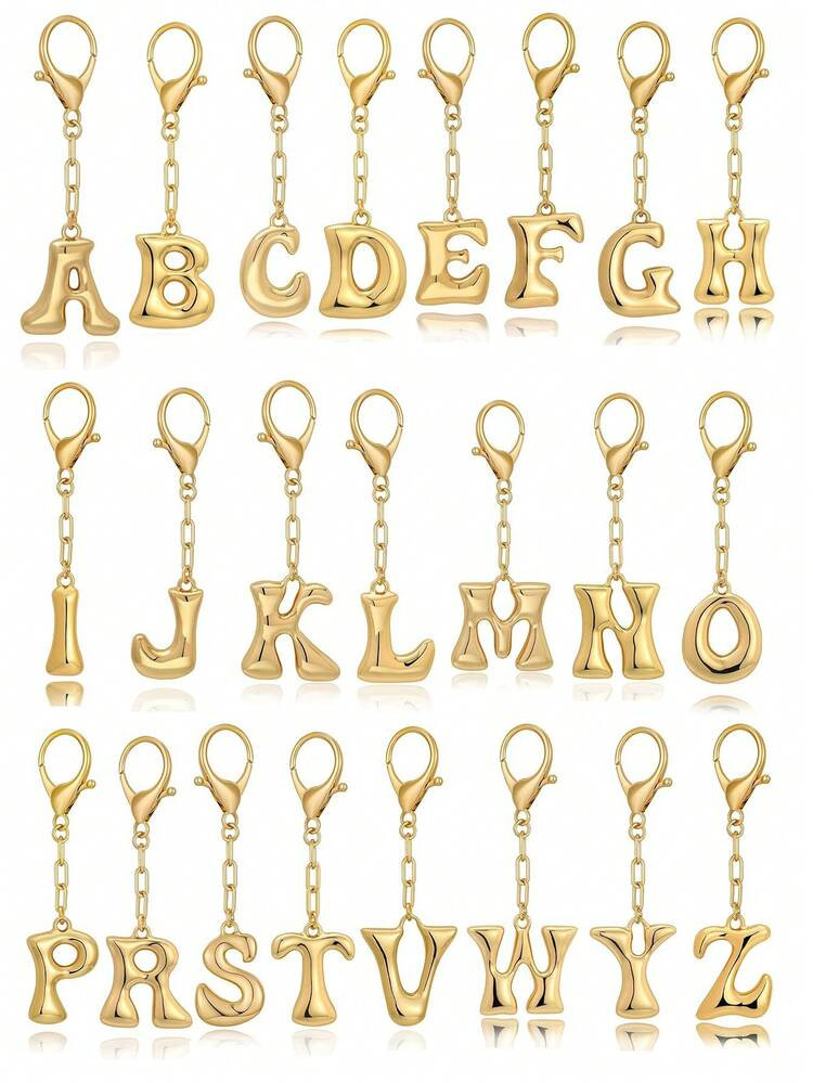Bubble Cute Letter Pendant, Necklace Pendant Bag Pendant - Lucky Crystal Pendant, Letter A-Z, Shi... | SHEIN
