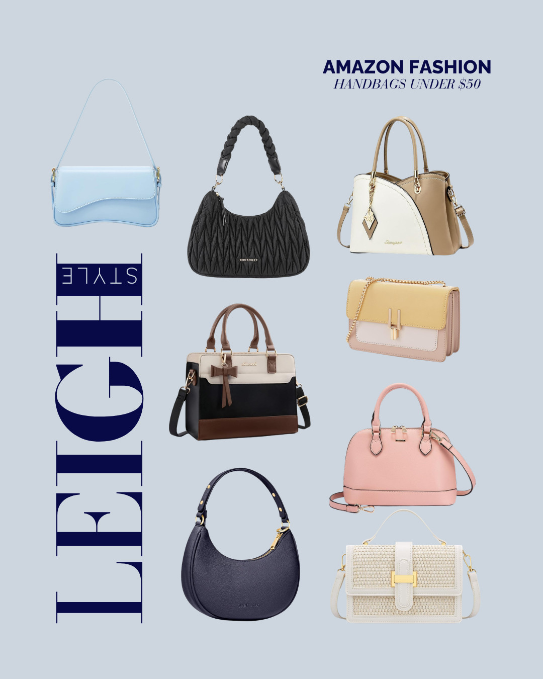 Elevate your everyday look with these stylish and budget-friendly handbags all under $50.

#AmazonFashion #HandbagsUnder50 #AffordableFashion #BagInspo #EverydayStyle #LeighStyle #AccessoryEdit 

 #LTKdayinmylife #LTKootd #LTKBeauty
