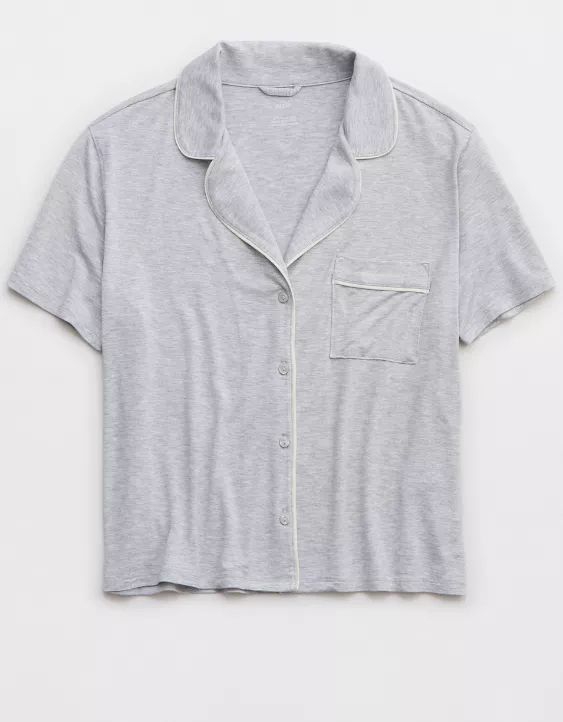 Aerie Real Soft® Short Sleeve Pajama Shirt | Aerie