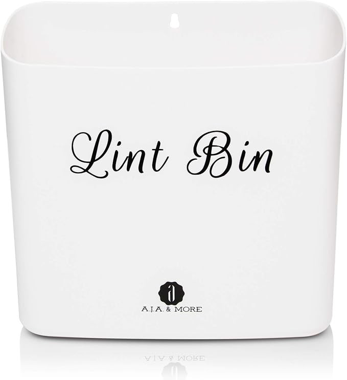 Lint Bin for Laundry Room Organization | Garbage Can with Magnetic Strip | Wall Mounted Bathroom ... | Amazon (US)