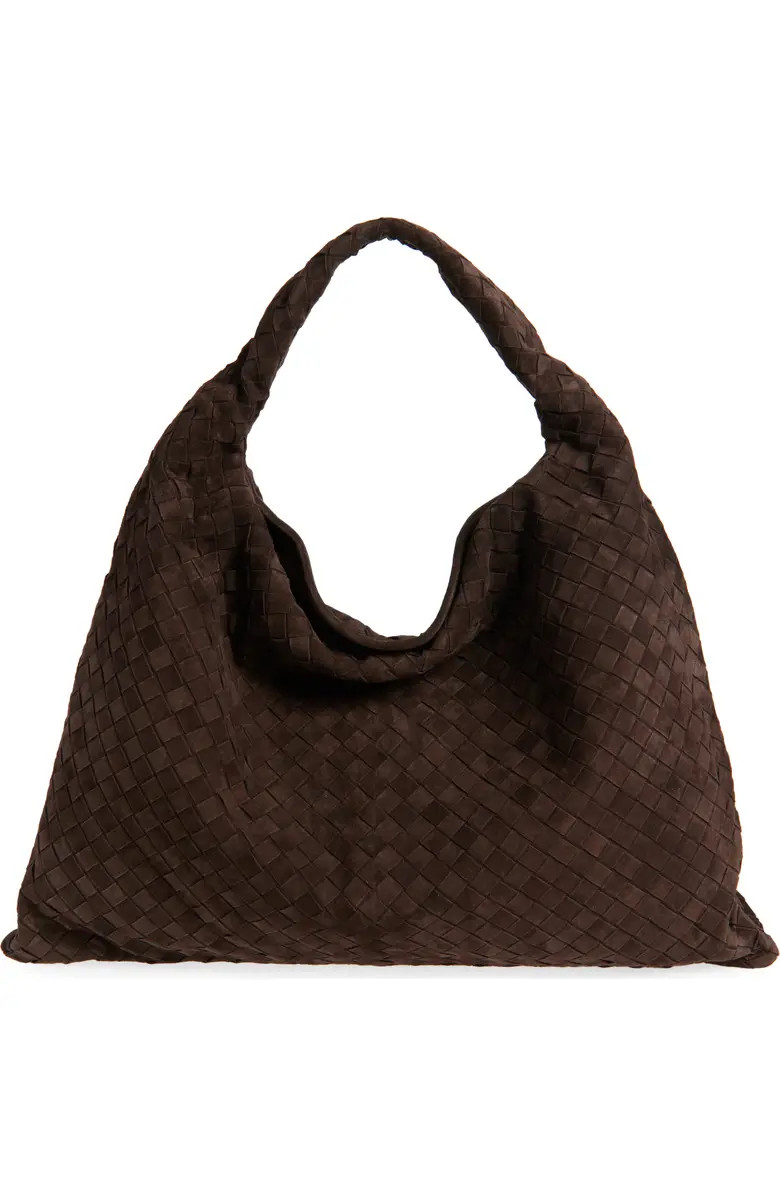 Large Hop Intrecciato Suede Hobo Bag | Nordstrom