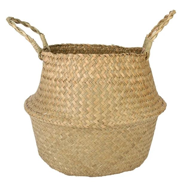 SINGES Hand Woven Seagrass Belly Basket Storage Basket for Plant Laundry Picnic and Grocery, Larg... | Walmart (US)