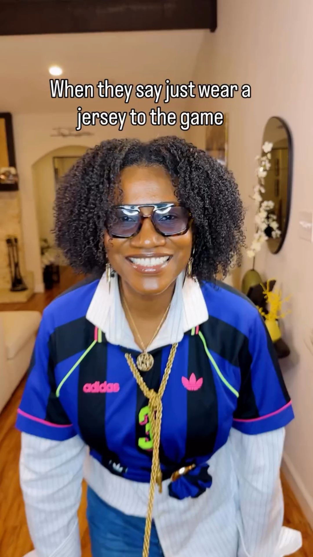 “JUST” is a four letter word that escapes my vocabulary when it comes to dressing… anything probably. 

I’m extra. That is my lane and I own it. 💁🏾‍♀️

My friend asked me whose number is 3 and I responded with the colors are pretty! 🤭

P.S this outfit reminded me that I need some neon green sneakers added to my Christmas list!

Comment YES below to receive a DM with the link to this post on my LTK ⬇ https://liketk.it/5E6iC

——-
#dallasblogger #over50style #naturalhairjourney game day outfit ideas, how to style a soccer jersey, what to wear to the game, casual chic game day outfits