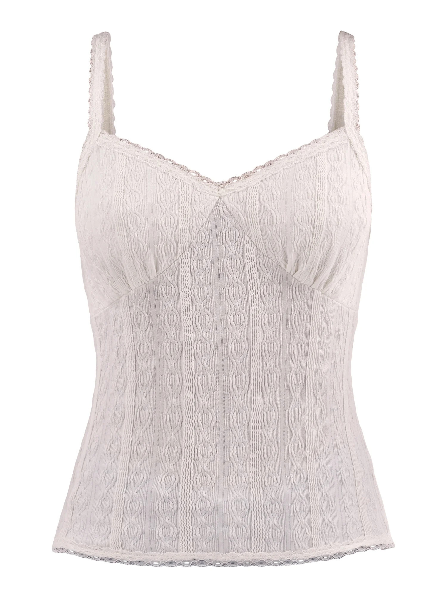 No Boundaries Lace Trim Cami Top, Women's | Walmart (US)
