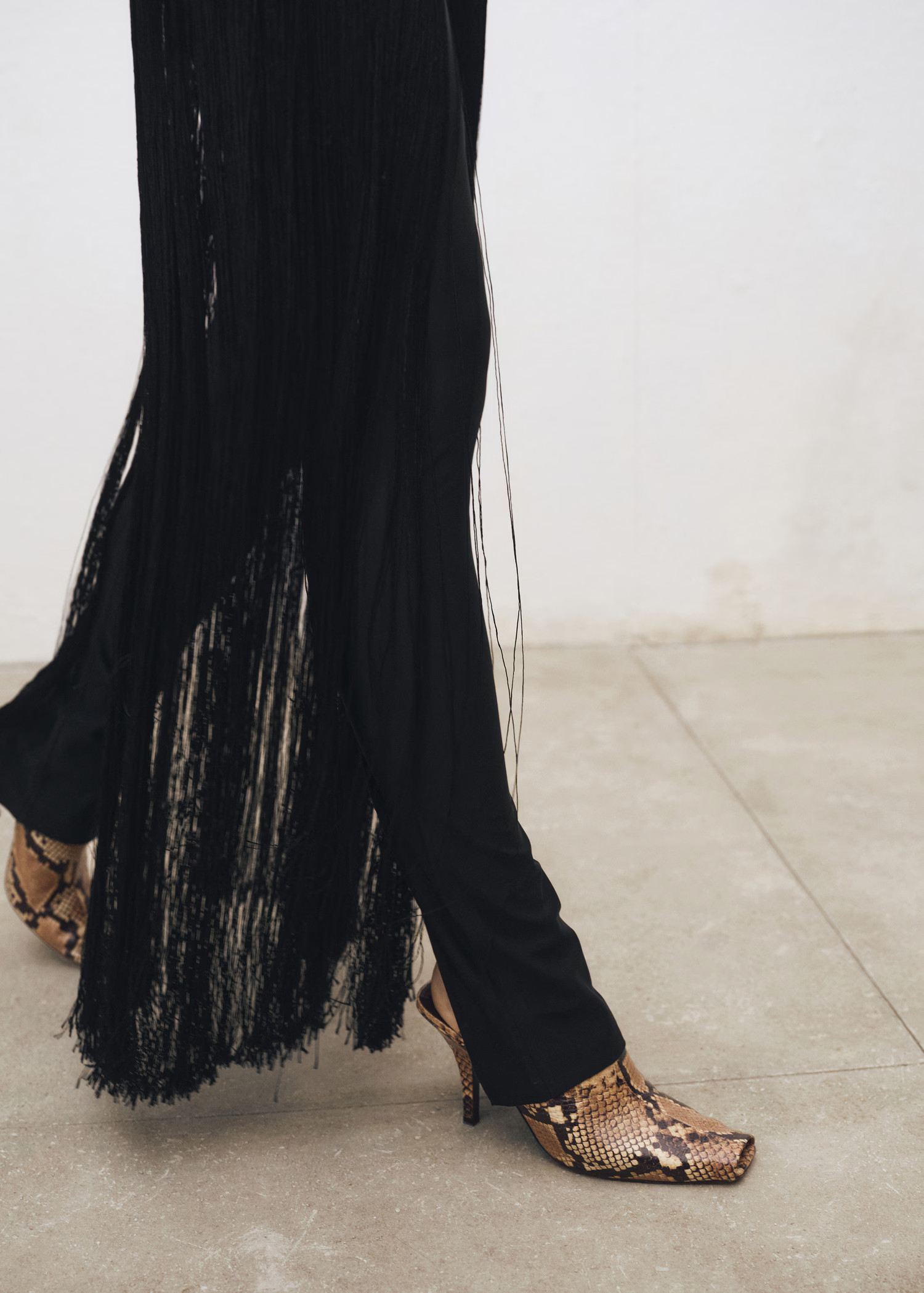 Animal-print open-back leather heeled shoes - Women | MANGO USA | Mango (US/MX/AU)