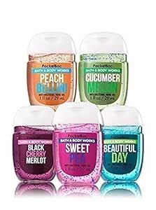 Bath and Body Works Anti-Bacterial Hand Gel 5-Pack PocketBac Sanitizers, Assorted Scents, 1 fl oz... | Amazon (US)