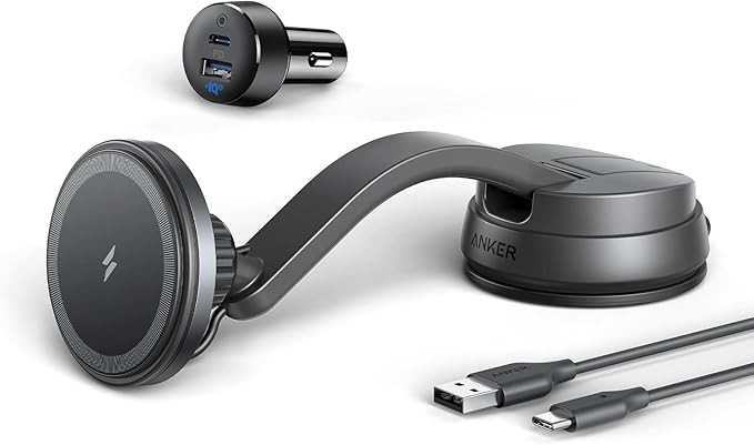 Anker 613 Magnetic Wireless Charger (MagGo), Car Charging Mount with 2-Port USB Car Charger, 5 ft... | Amazon (US)