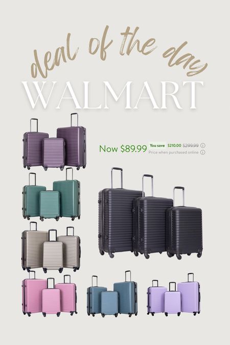 Major price drop on 3 piece hard shell luggage at Walmart 