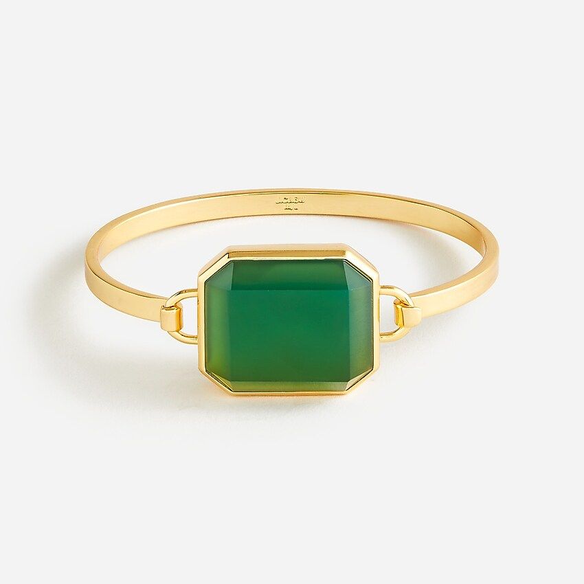 Emerald-cut bangle bracelet | J.Crew US