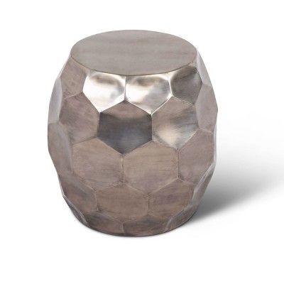 Stomp Round End Table Nickel Finish - Steve Silver | Target