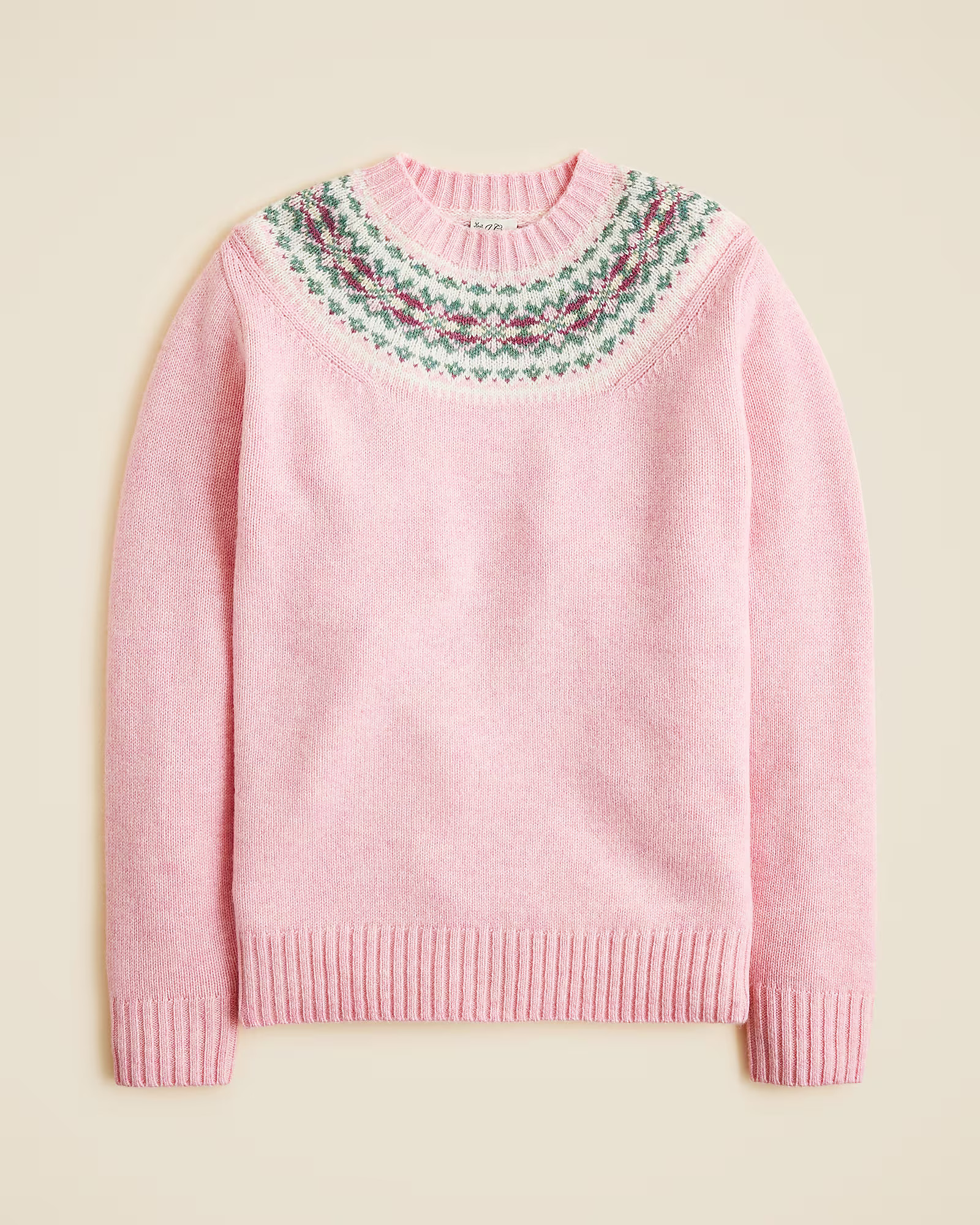 Fair Isle–yoked sweater in wool | J. Crew US