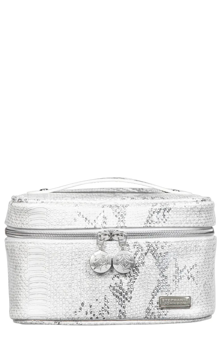 Cairo White Louise Travel Makeup Bag | Nordstrom