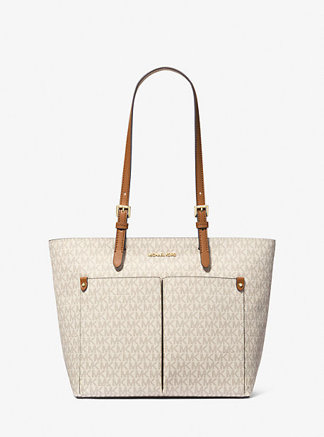 Quinn Large Signature Logo and Leather Tote Bag | Michael Kors US