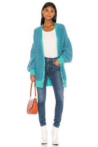Free People Snow Drop Cardigan in Blue from Revolve.com | Revolve Clothing (Global)