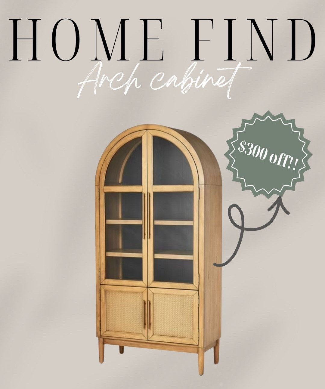 Amazing price on this arch cabinet!

#LTKSaleAlert #LTKHome #LTKFindsUnder50