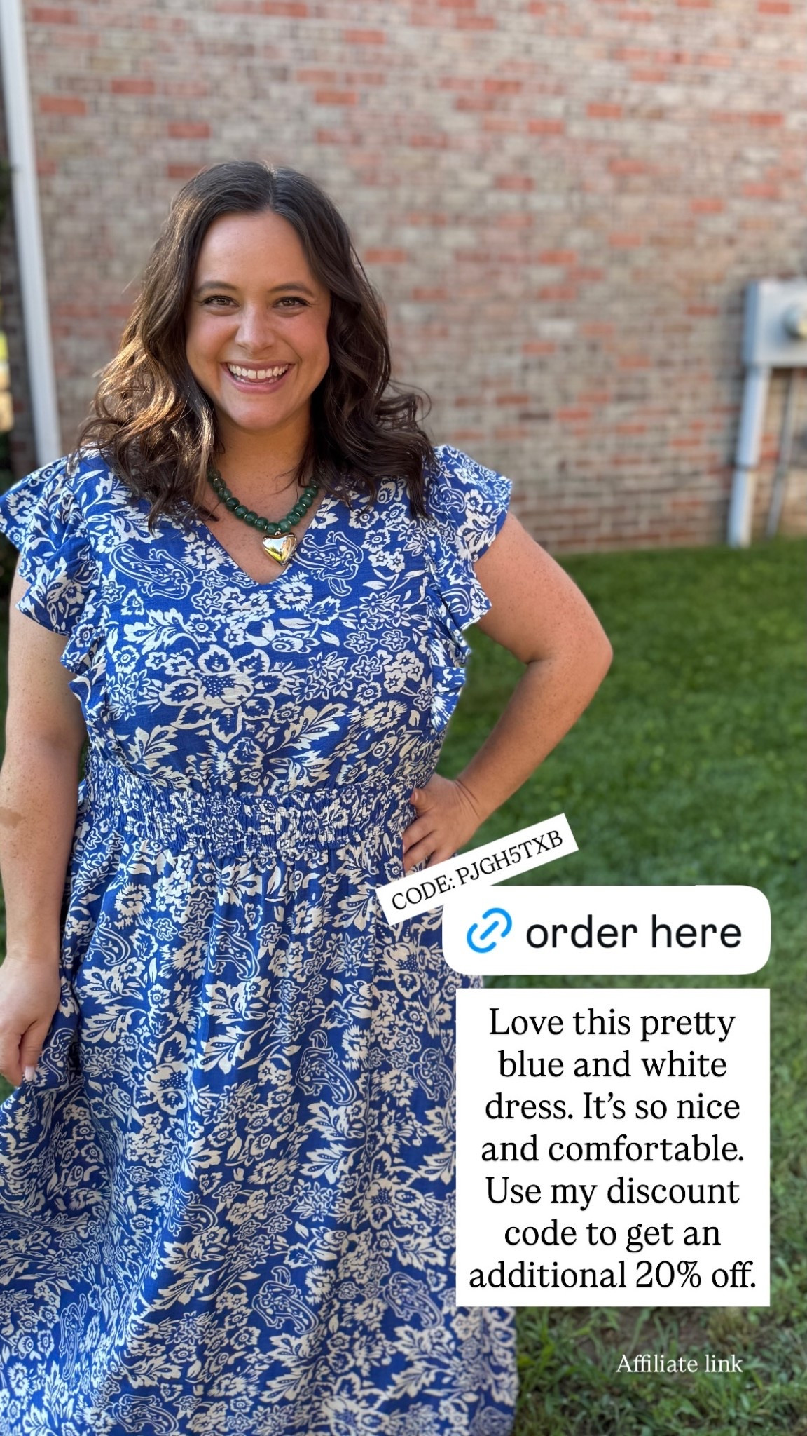 Love this pretty blue and white dress. It’s so nice and comfortable. Use my discount code to get an additional 20% off.

Code: PJGH5TXB

#summerdress

#LTKootd #LTKMidsize #LTKOver40