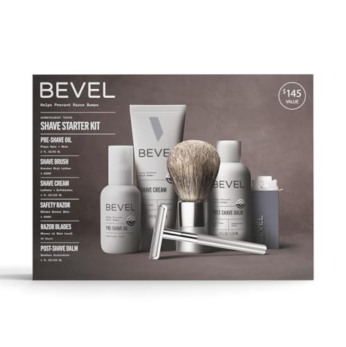 Bevel Shaving Kit for Men, Includes all Shaving essentials | Kit includes safety razor, 40 replacement blades, shave brush, pre shaving oil, shaving cream and post shave balm | Amazon (US)