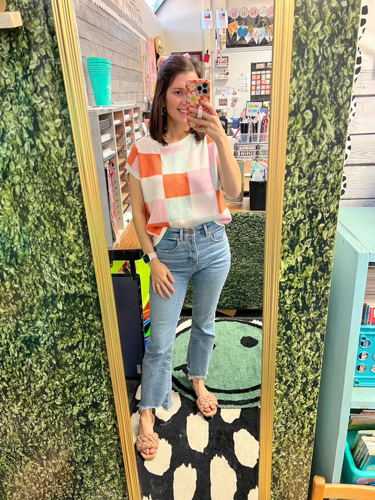 Women’s sweater, light weight 
Color block 
Checkered sweater

#LTKFindsUnder50