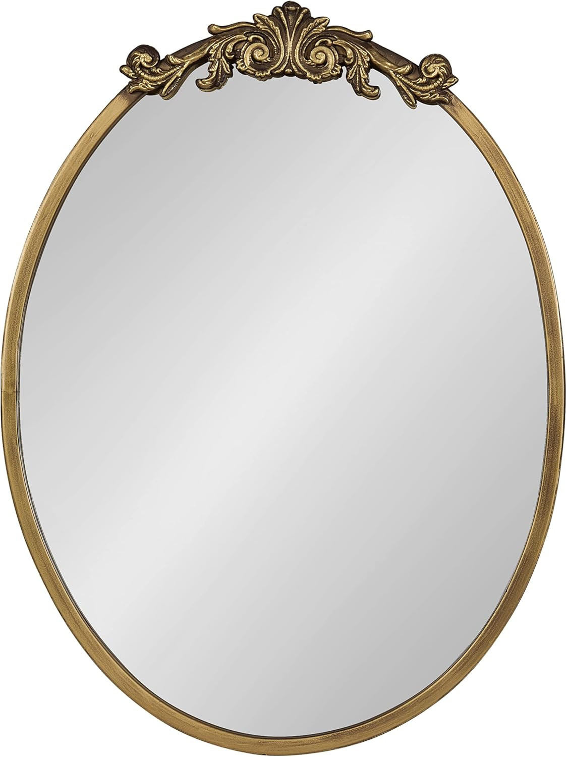 Kate and Laurel Arendahl Ornate Glam Oval Wall Mirror, 18 x 24, Antique Gold, Beautiful Bohemian ... | Amazon (US)