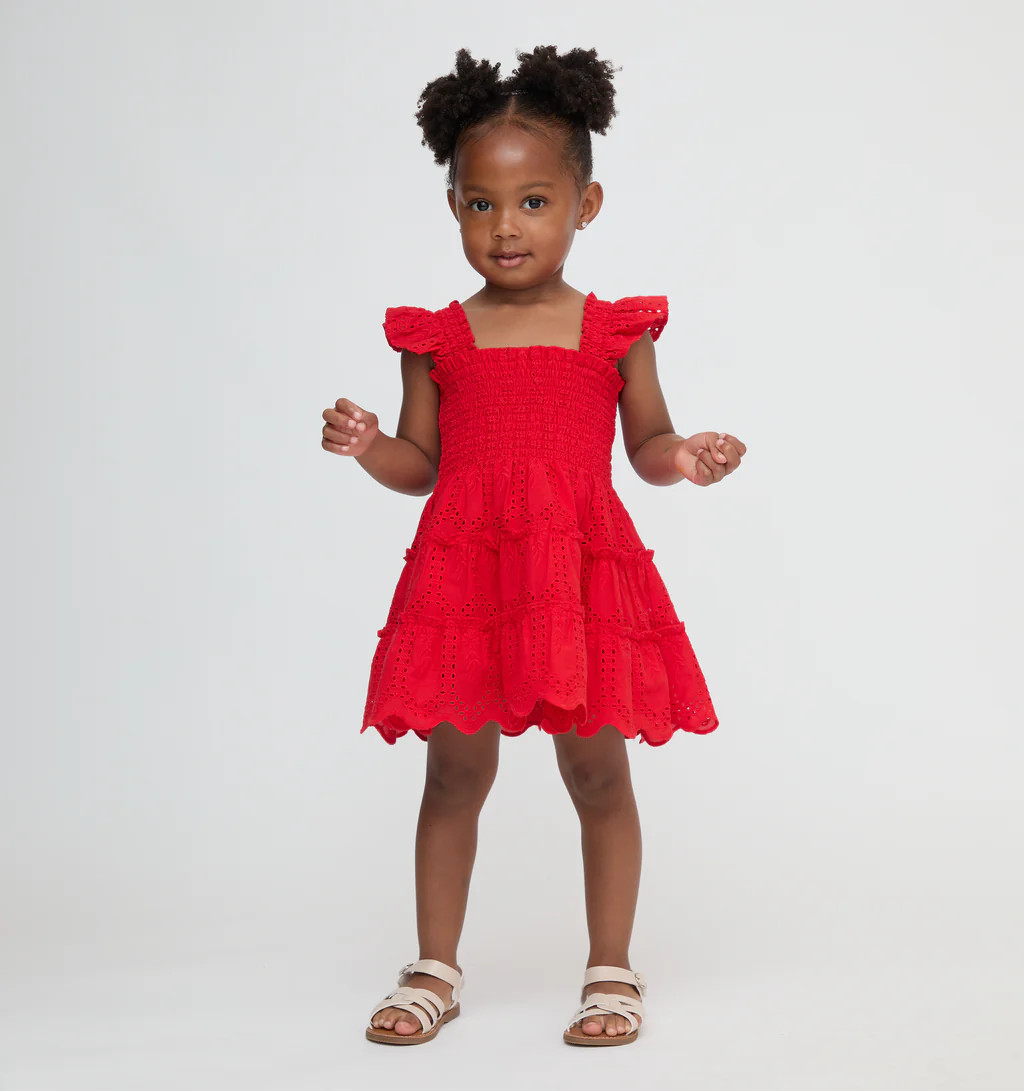 The Baby Ellie Nap Dress - Cherry Trellis Broderie | Hill House Home US