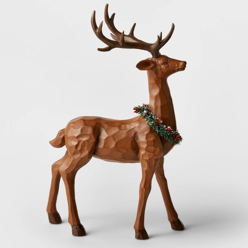 16" Standing Deer Decorative Figurine Brown - Wondershop™ | Target