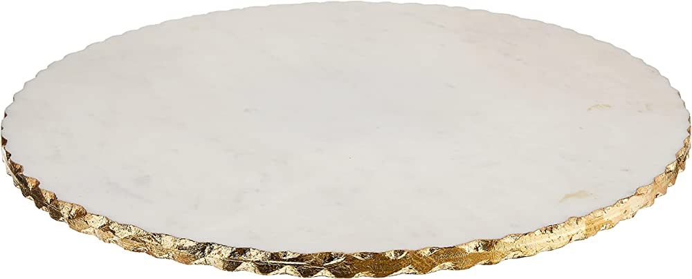 Mud Pie 41140011 Marble Lazy Susan White, 16" dia | Amazon (US)