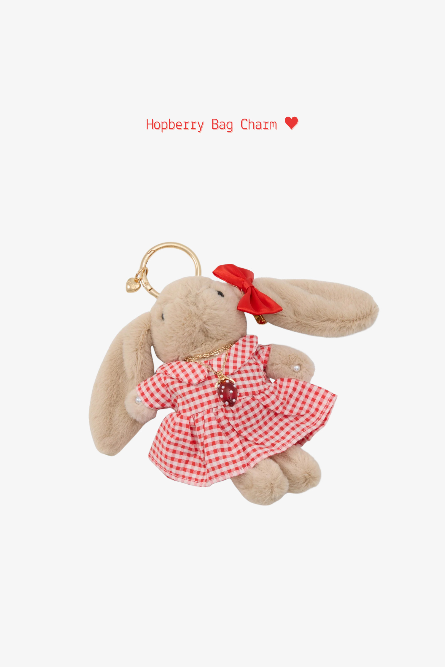 Hopberry Bag Charm 🐰🍓
A plush bunny bag charm dressed in a red gingham dress with a tiny berry pendant and bow detail ❤️🍓 Soft beige fur keeps it neutral, while the bright red accents add a sweet, playful pop to any tote or crossbody.
#BunnyBagCharm #PlushKeychain #BagCharmTrend #StrawberryDetail #GinghamStyle #CuteAccessories #EverydayBag #AccessoryEdit #GiftIdea #LTKFinds #LTKspring 

 #LTKsummer #LTKbag #LTKgiftguide