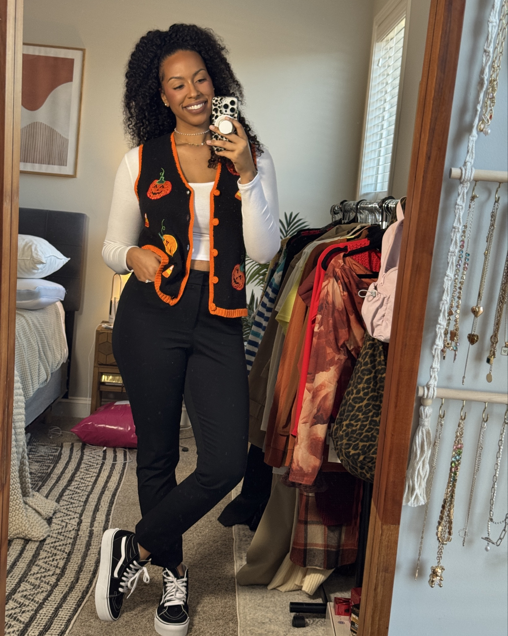 No costume but I wore this festive vest to hand out candy 🧡🖤🎃 Happy Halloween!

#LTKHalloween #LTKTall #LTKStyleTip