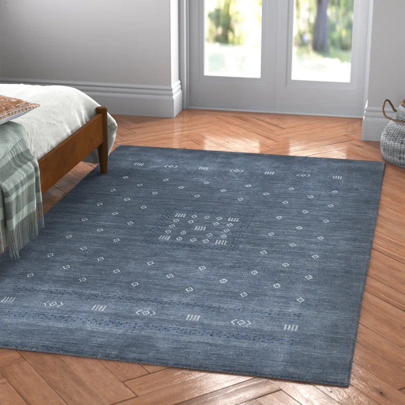 Simi Hand-Knotted Wool Slate Rug | Wayfair North America