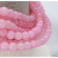 Soft Pink Jade Beads, Round Dyed Gemstones, Healing Beads For Jewelry Making, Good Luck 6mm - 15.7"" Strand | Etsy (US)