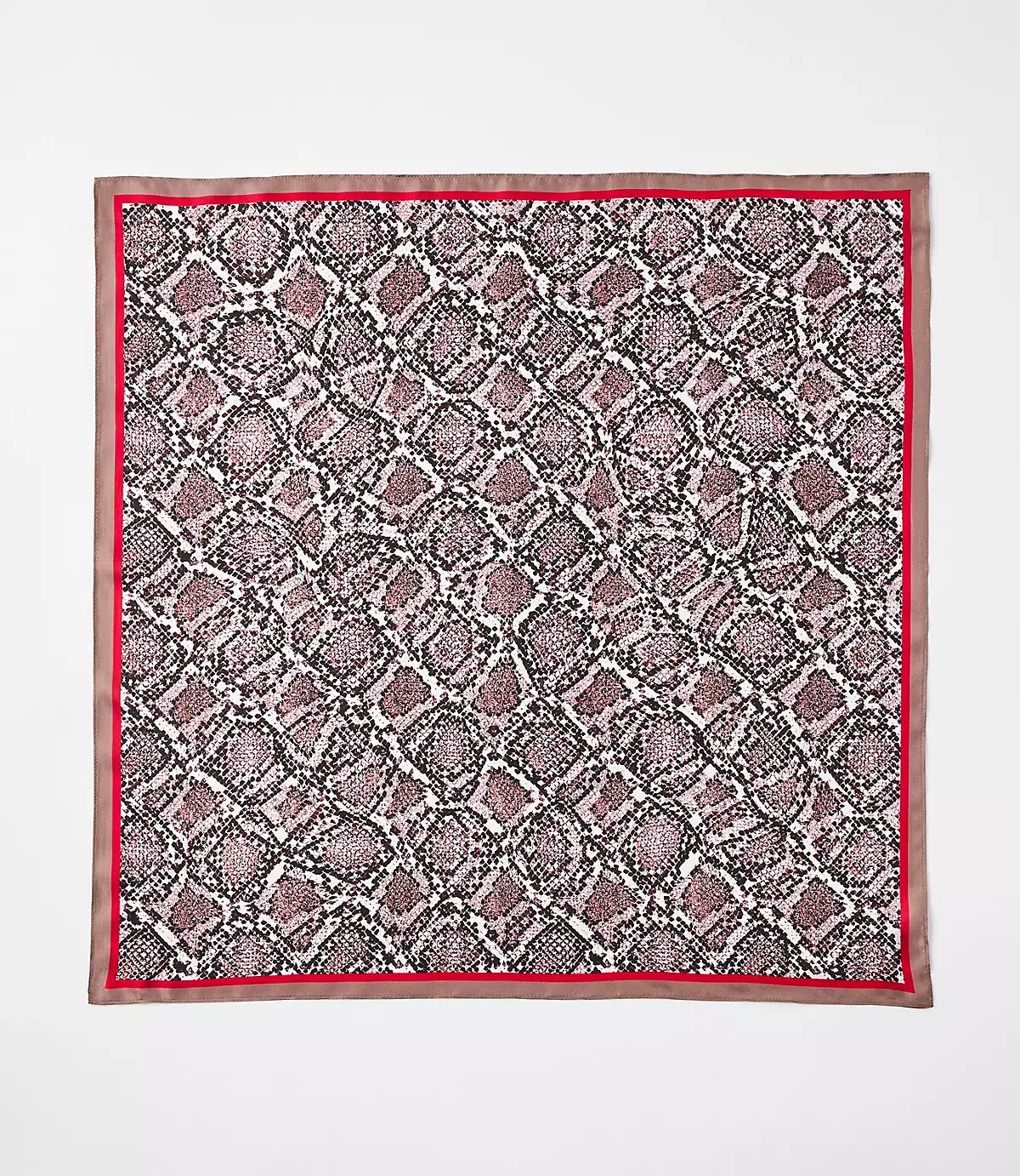 Snake Print Silk Square Scarf | LOFT