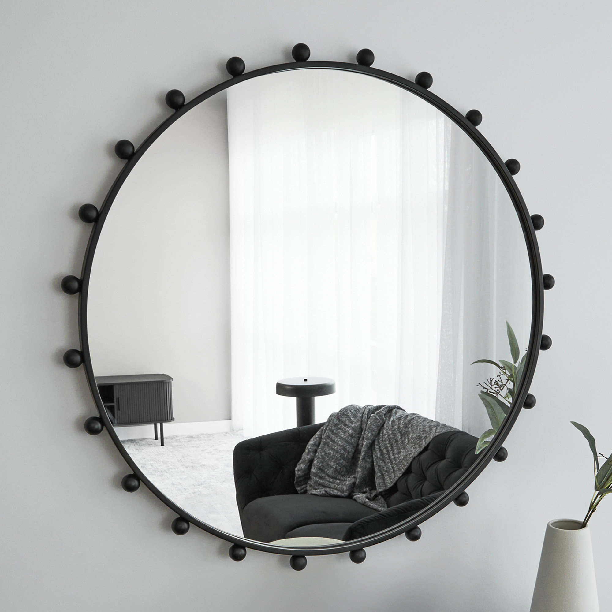 Lance Orb Accent Round Wall Mirror | Temple & Webster AU