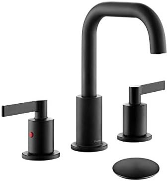 TimeArrow TAF288S-MT Two Handle 8 inch Widespread Bathroom Sink Faucet with Pop-Up Drain, Matte B... | Amazon (US)