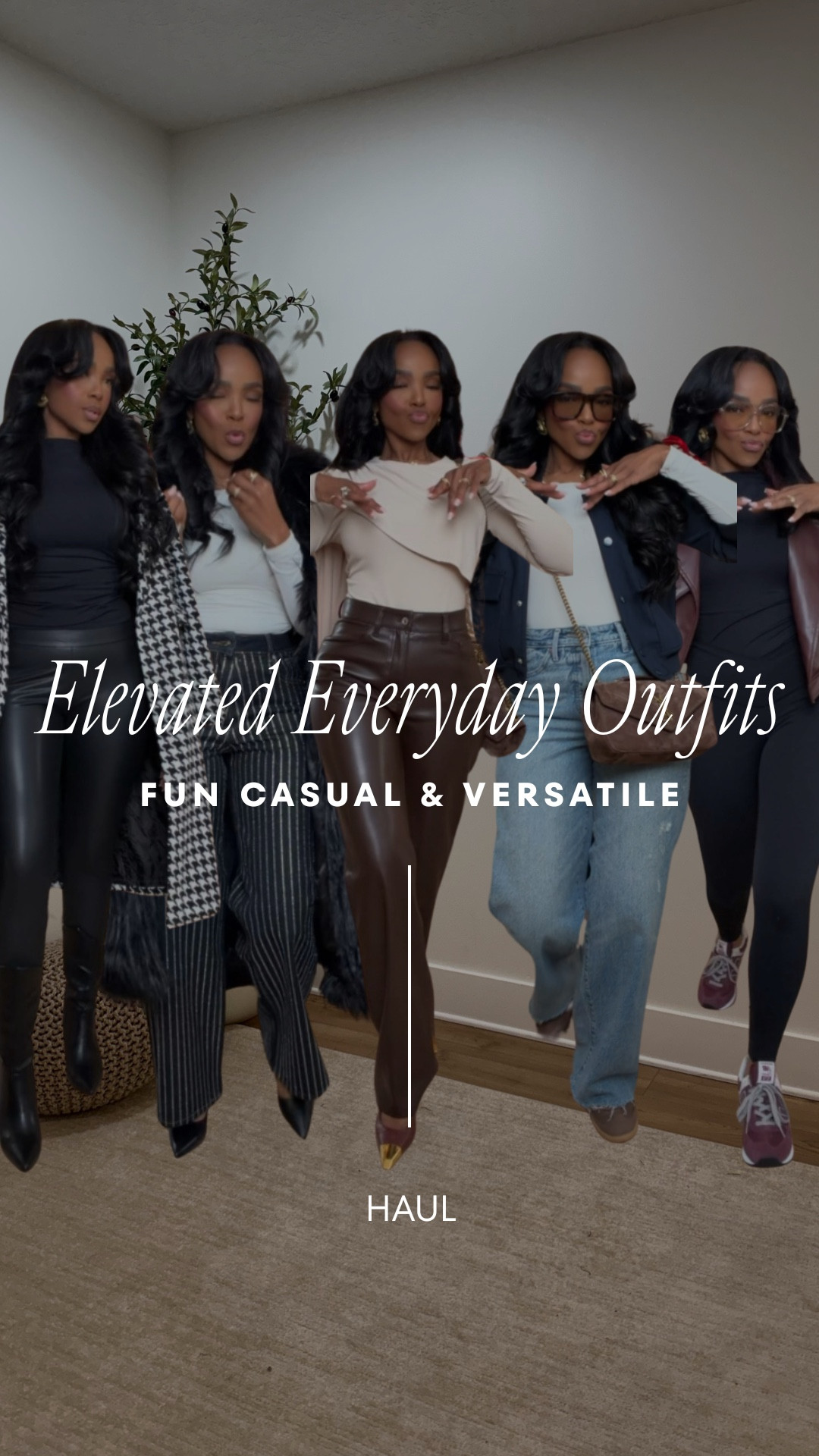 Elevated everyday outfits you can actually wear right now — casual days, errands, coffee runs, or dressed up with heels ✨

EVERYTHING LINKED BELOW 👇🏽

These looks are fun, casual, and versatile — the kind of pieces you can mix and match all season and reach for on repeat when you want to look put together without trying too hard.

Fit + notes:
• Black long-sleeve top: stretchy, smoothing, great for layering
• Neutral knit top: soft, flattering, true to size
• Brown faux leather pants: structured with stretch, size up if between
• Denim: relaxed fit, true to size, everyday staple
• Sneakers + boots: comfortable, easy to style casual or elevated

Size small I’m 5’4 | 140lbs | 36D – 27 – 40
IG & YT: kirasfashionfinds
TT: kiraabboud

All pieces are linked and easy to shop for everyday wear, casual plans, and effortless elevated outfits 🤎✨ 

#LTKootd #LTKPetite #LTKFindsUnder100
