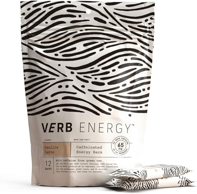 Verb Energy Bar, Vanilla Latte, Caffeinated, 90 Calories, 12 Count | Amazon (US)