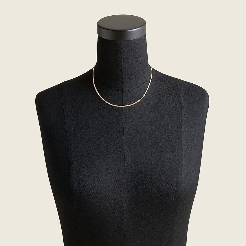 Demi-fine 14k gold-plated 16" curb chain necklace | J.Crew US