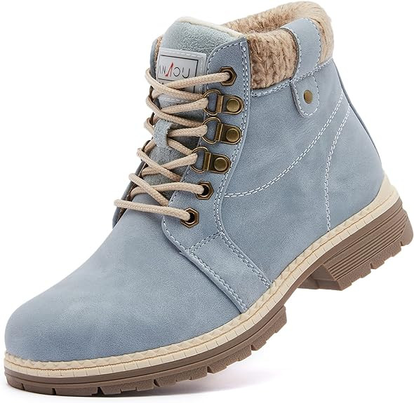 ANJOUFEMME Casual Winter Hiking Boots For Women - Womens Outdoor Snow Ankle Boots Waterproof Ligh... | Amazon (US)