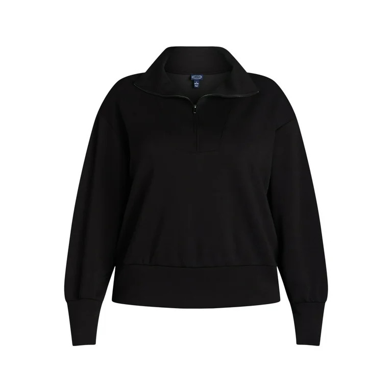 Scoop Women’s & Women's Plus Ultimate ScubaKnit Half Zip Sweatshirt, Sizes XS-4X | Walmart (US)