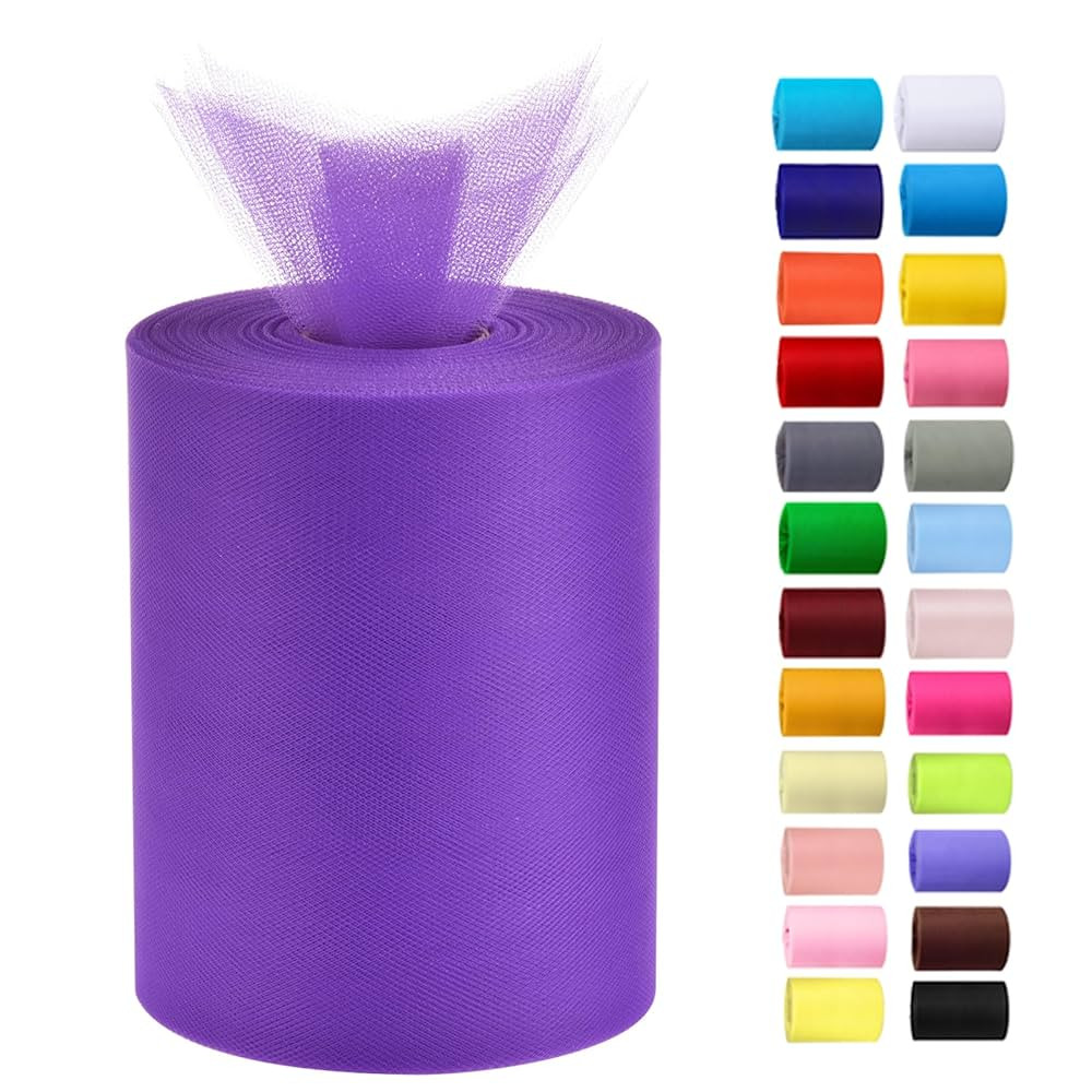 Tulle Rolls 6” by 100 Yards (300 feet) Tulle Roll Spool Fabric for DIY Tutu Skirts Wedding Baby... | Amazon (US)