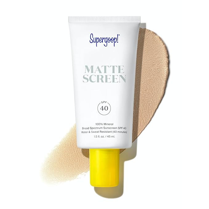 Supergoop! Mattescreen - 1.5 fl oz - 100% Mineral Broad Spectrum SPF 40 Sunscreen - Reef-Safe For... | Amazon (US)