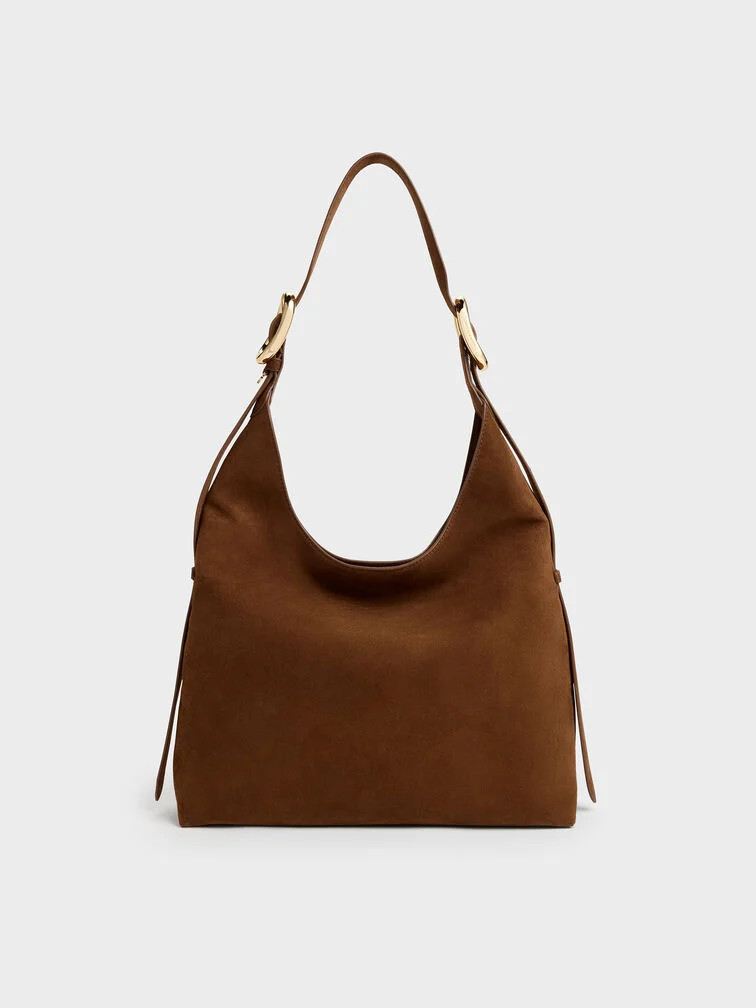 Stone Grey Aislin Hobo Bag | CHARLES & KEITH UK | Charles & Keith UK