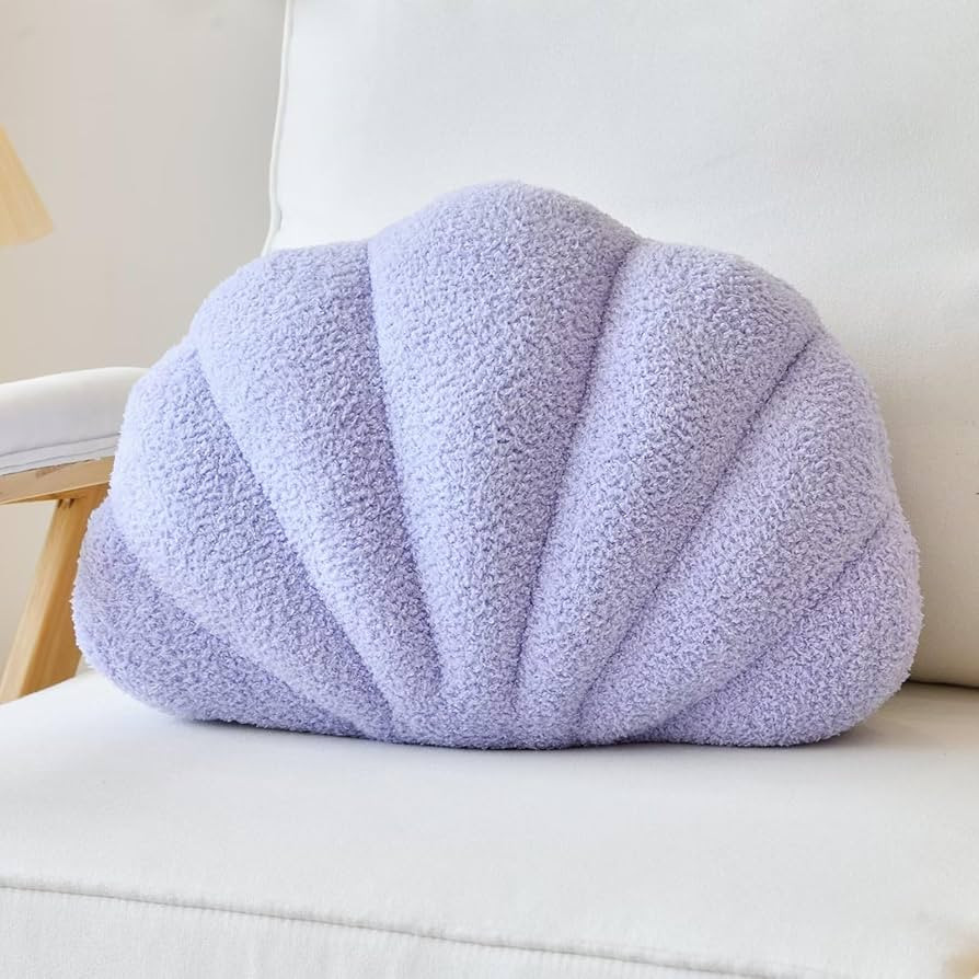 Seashell Throw Pillows, Shell Shaped Throw Pillows, Soft Home Decorative Pillow Plush Cushion for... | Amazon (US)