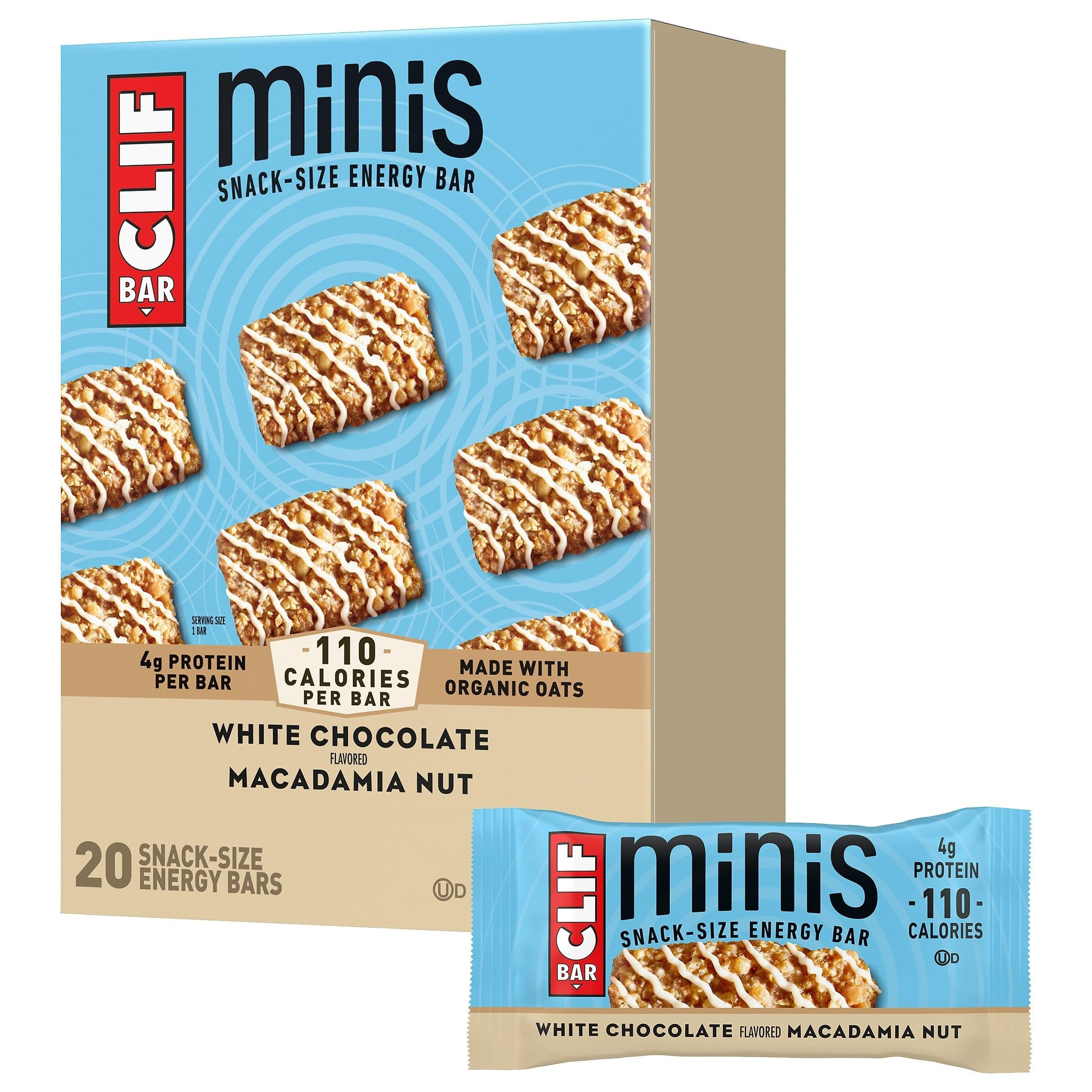 CLIF BAR Minis - White Chocolate Macadamia Nut Flavor - Made with Organic Oats - 4g Protein - Non... | Amazon (US)
