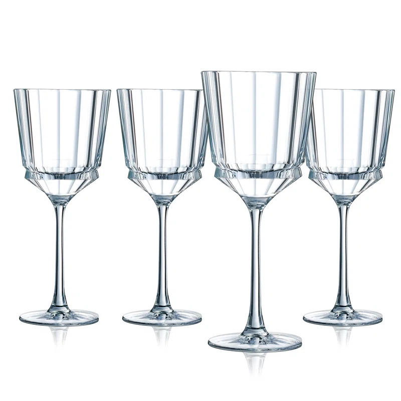 Cristal D'Arques Macassar 8 oz. Crystal White Wine Glass P0376 (Set of 4) | Wayfair North America
