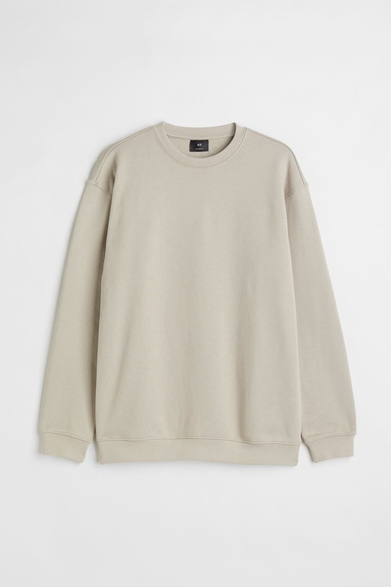 Relaxed Fit Sweatshirt - Light beige - Men | H&M US | H&M (US + CA)