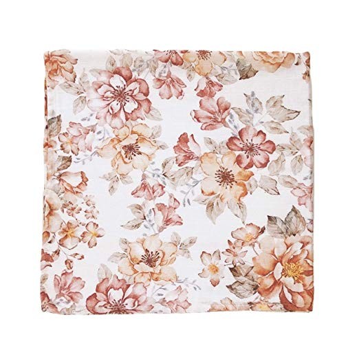 Sunset Floral Swaddle - Mini Scout Muslin Nursery Baby Blanket - Travel Gift, Sleeper, Newborn, Wrap | Amazon (US)