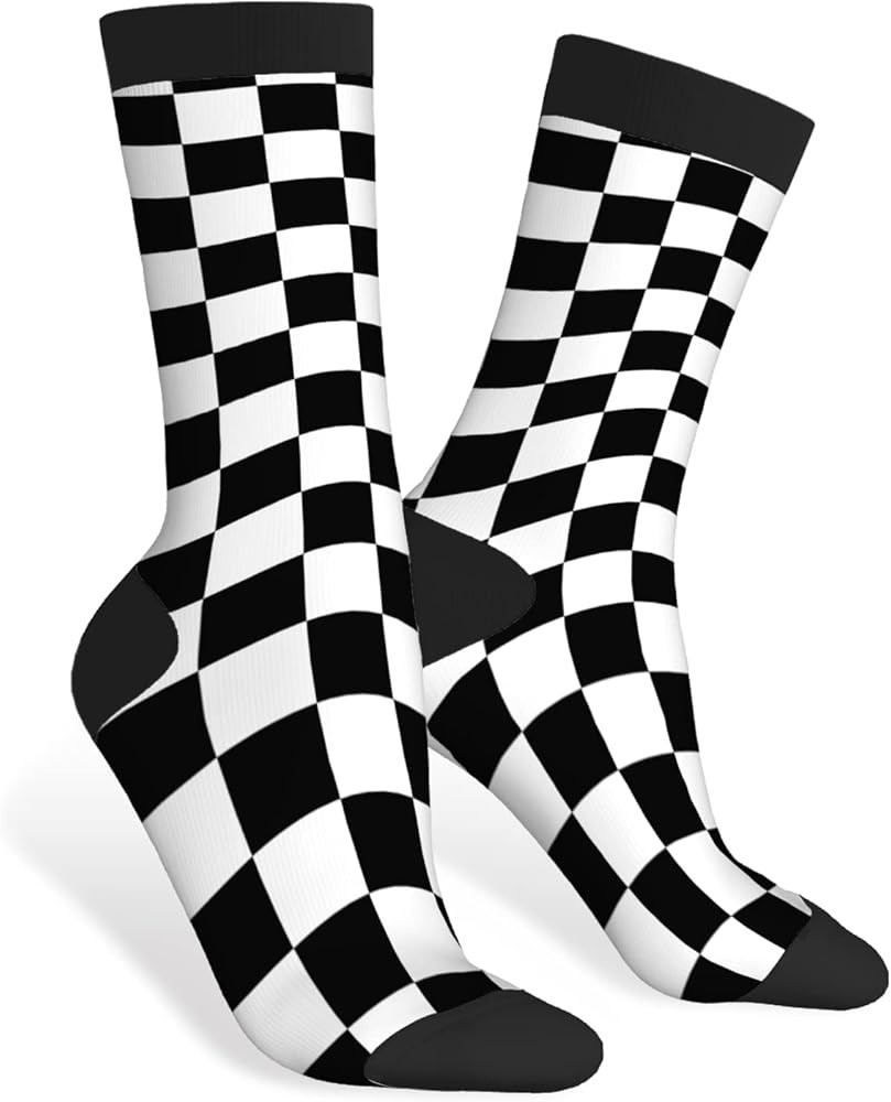 AOYEGO Colorful Cardiograms Funny Socks Health Curve Novelty Casual Crew Socks Contrast Color Des... | Amazon (US)