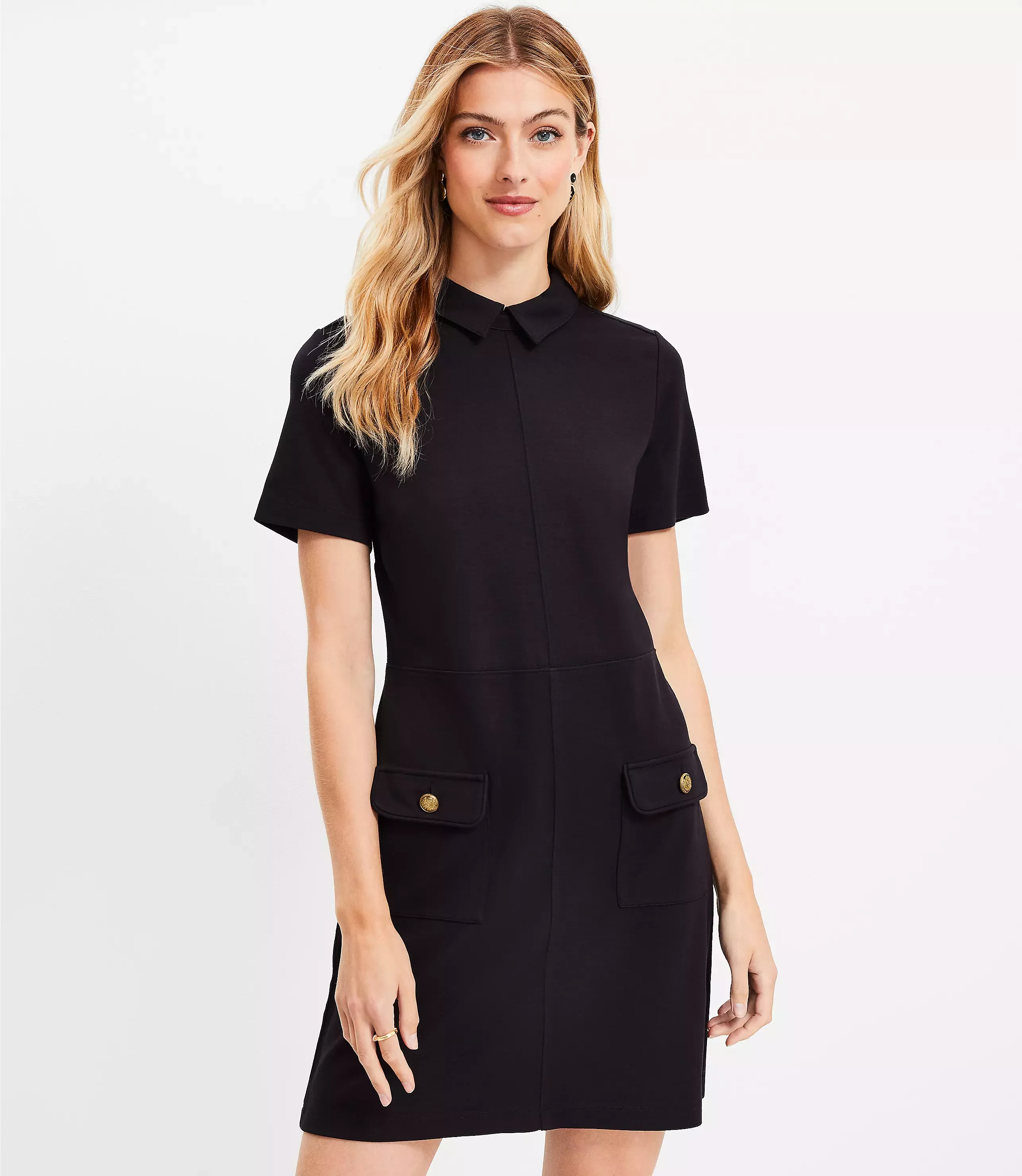 Shirred Sleeve Henley Shift Dress curated on LTK